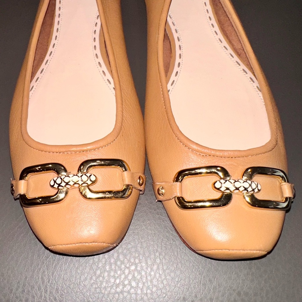 Coach Pollie Leather Ballet Flats, Size 9.5